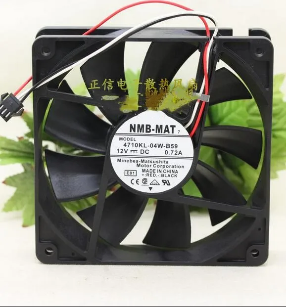 Wholesale: the original 4710KL-04W-B59 12V 0.72A NMB 12025 120*120*25MM 3 line to stop the alarm fan