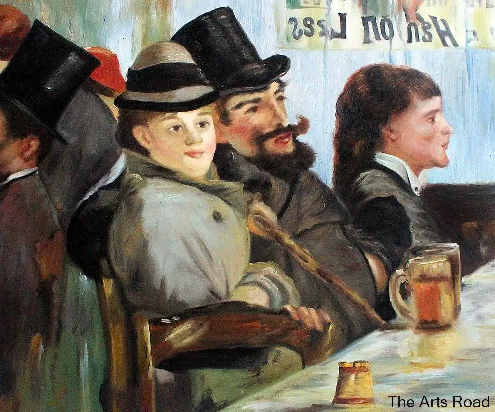 High Quality Abstract Figure Painting At The Cafe by Edouard Manet Wall Painting Home Decor Art Portrait No Frame