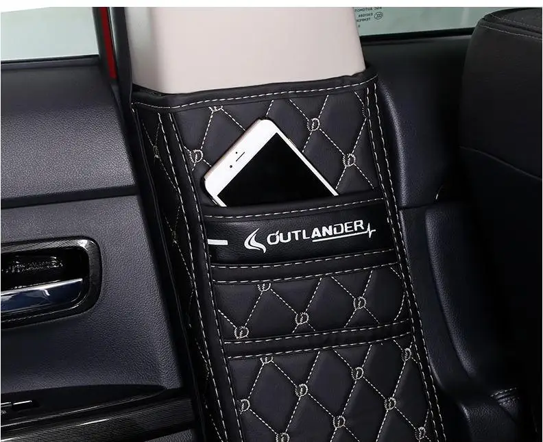 2pcs Car-covers microfiber leather anti-kick plate anti-play mat For Mitsubishi Outlander 2013-2018