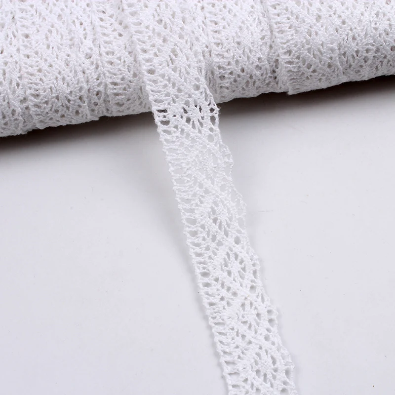 10Yards ricamo in pizzo di cotone bianco naturale divano tende rifiniture fai da te cucito a mano vestiti maglione abito Scrapbook decorazione