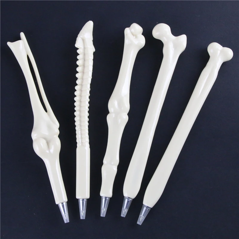 5 Pcs Different Styles Pen Bone Shape Ballpoint Pens Wholesale New Creative Gift School Office Stationery