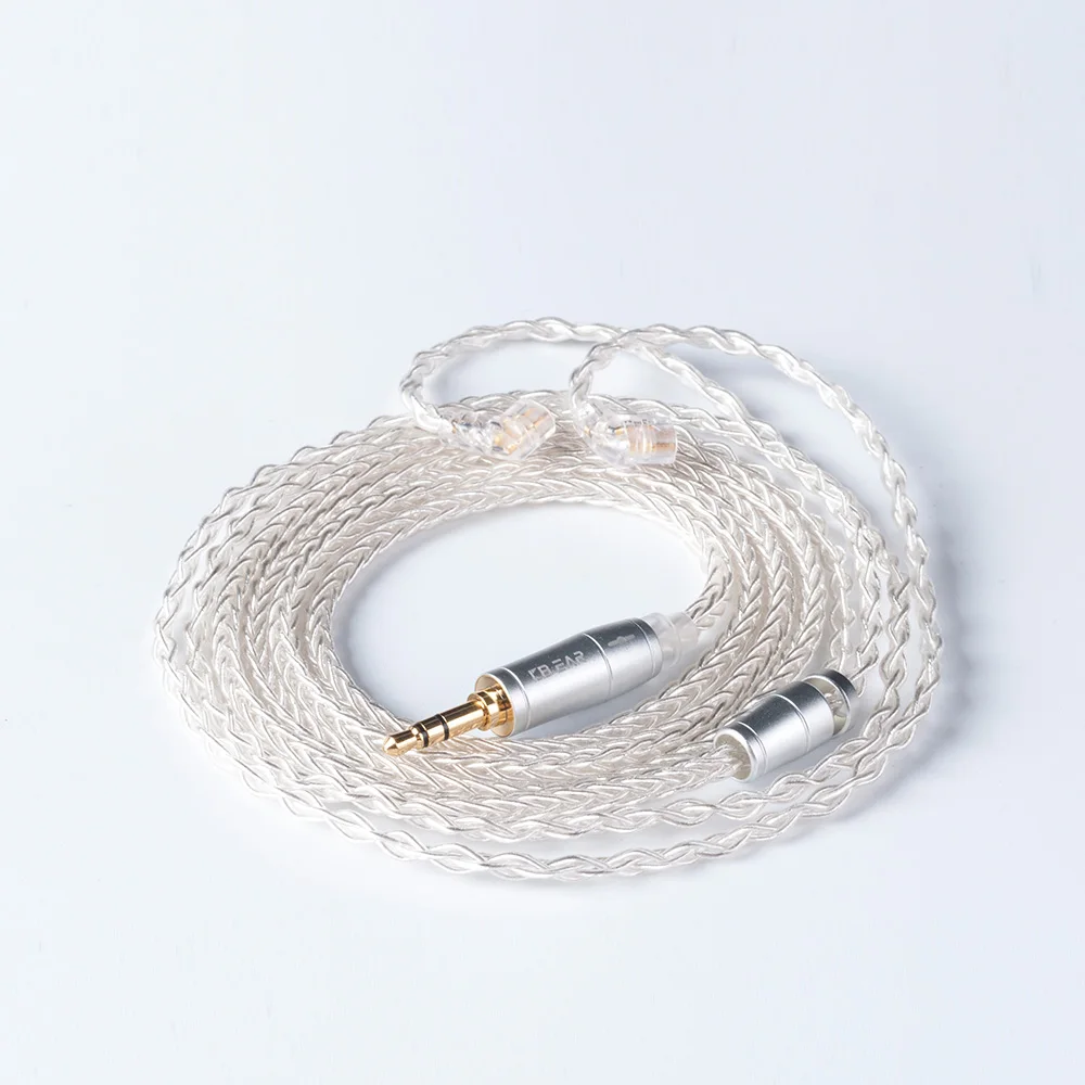 KBEAR 8 Core Plaqué Argent Amélioré Balchooks Câble 2.5/3.5/4.4MM Avec MMCX/2PIN/QDC pour BLON BL-01 BL-03 KZ ZSX Zmanthank DQ6 ZSTX