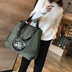 Sac à main à paillettes de dessin animé pour femme, sac de voyage pour courtes distances, mal suréWerà la main, sac de sport pour femme, entraînement de fitness, sac de sport initié