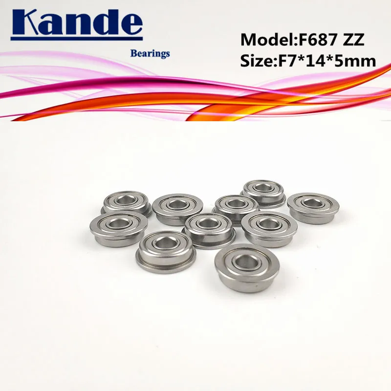 10pcs ABEC-1 F687ZZ  F687-2Z Miniautre F687 Ball Bearing F7x14x5mm F687 F687-2Z