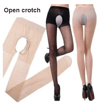 Fcare summer 10D thin plus size open crotch CROTCHLESS M to 4XL large collants large high waist sexy pantyhose