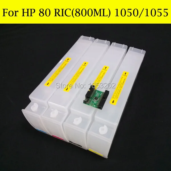 boma.ltd Large Format HP80 Refillable Ink Cartridge For HP 80 Designjet 1050 1055 1050ps With Chip Decoder