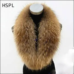 HSPL 2017  Fashion Real Raccoon Dog Fur Collar For Winter