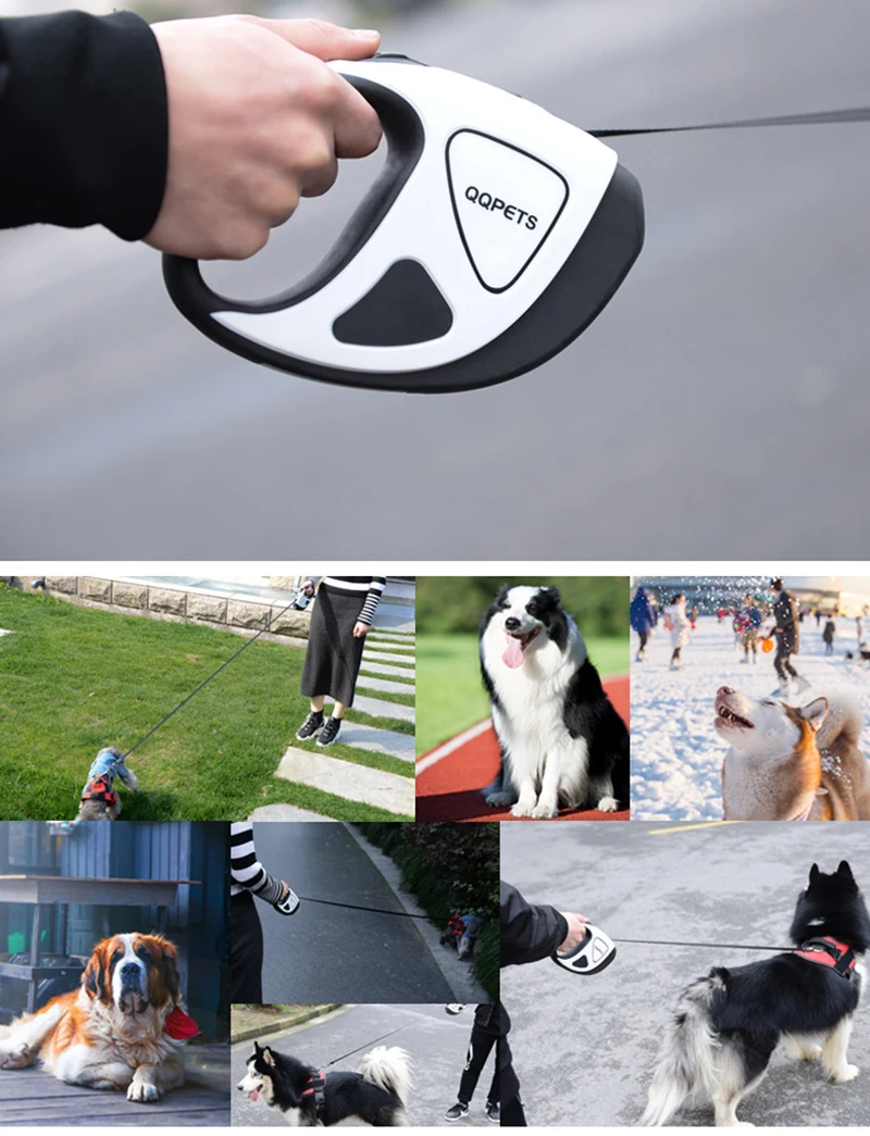 No Battery LED Pet Dog Retractable Leash for Small Large Dogs Automatic Puppy Big Dog Lead Walking Pitbull Bull Terrier Pet Belt