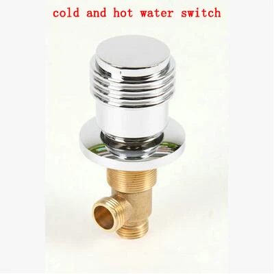 

3 Type round head cold and hot water switch thread connection, 1 Inlet 1 outlet brass massage bathtub valve faucet accessories