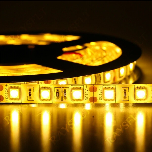 

LED strip light ribbon single color or RGB 5 meters 300 pcs SMD 5050 IP65 waterproof DC 12V