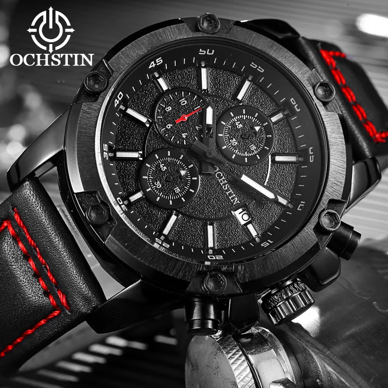 

OCHSTIN Quartz Men Watch Top Brand Luxury Calendar Wristwatch Fashion Casual Watches Relojes 2018 Business Military Man Men's wa