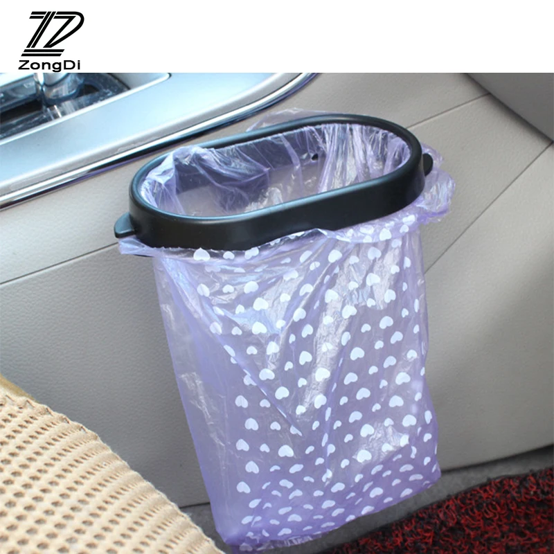 ZD Car Rubbish Bin Trash Bag Rack For VW Polo Jetta Toyota Corolla Mercedes W203 Saab Renault Megane 2 3 Captur Dacia Duster