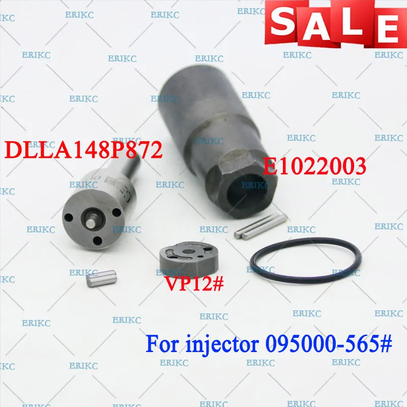 ERIKC 095000-5650 16600-EB300 Common Rail Overhaul Repair Kits Nozzle DLLA148P872, Valve Plate, Pin, Sealing Ring