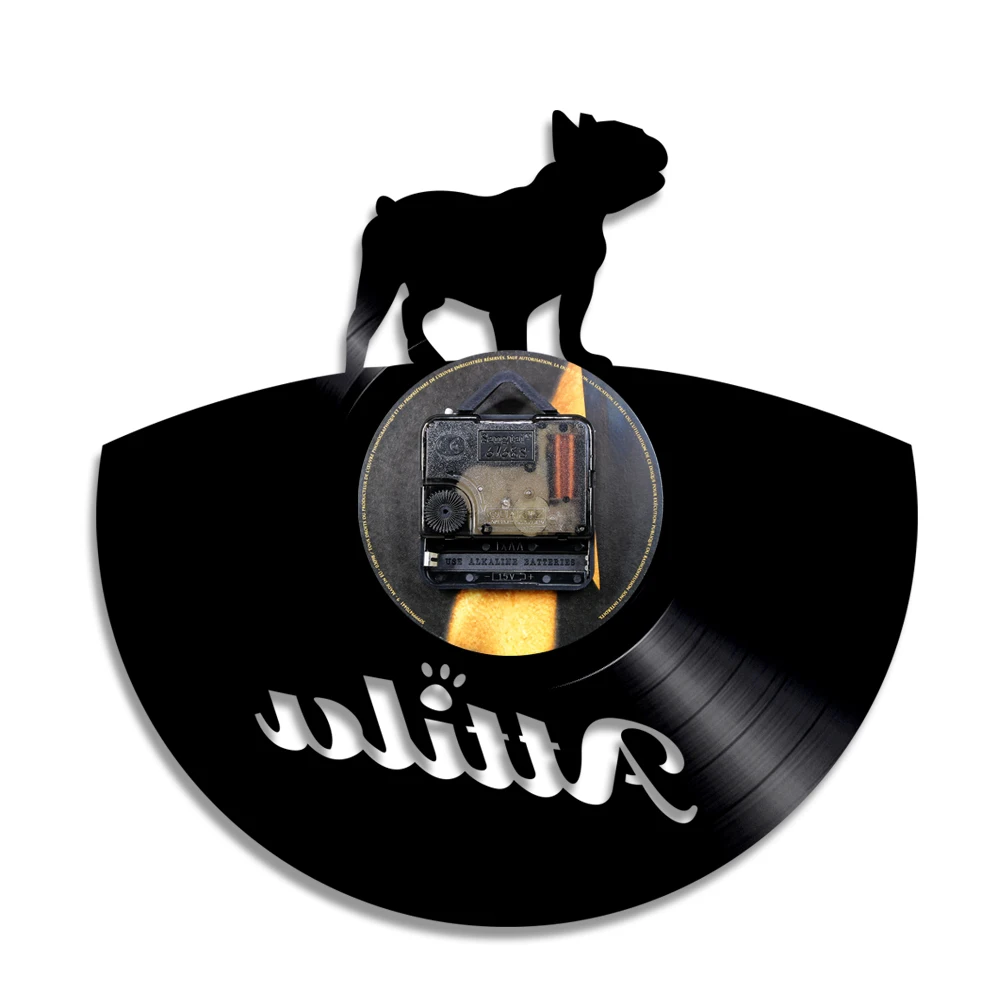 Imagem -06 - Buldogue Francês Vintage Led Wall Light Pug Dog lp Art Decoração de Casa Lâmpada Animal Luz Noturna Presente para o Amor do Cão