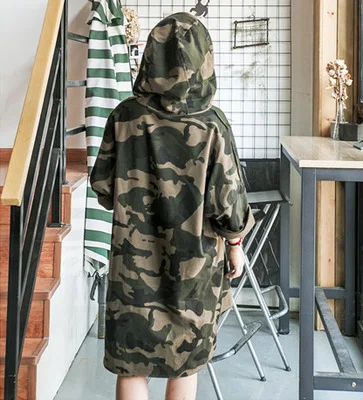 Autunno/Estate Più Nuovo Camouflage Donne Felpe Cappotto a maniche lunghe Con Cappuccio Giubbotti delle Donne di Harajuku Donne di Stile Felpa