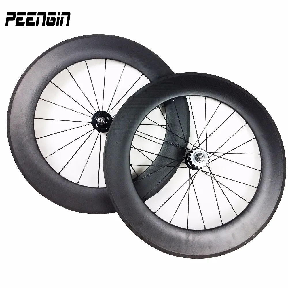 High TG U Shape 88mm Track Bike Cycle Wheels Fixed Gear Carbon Fiber Tubular Bicycle Wheelset With Novatec/Powerway Hub CN Made