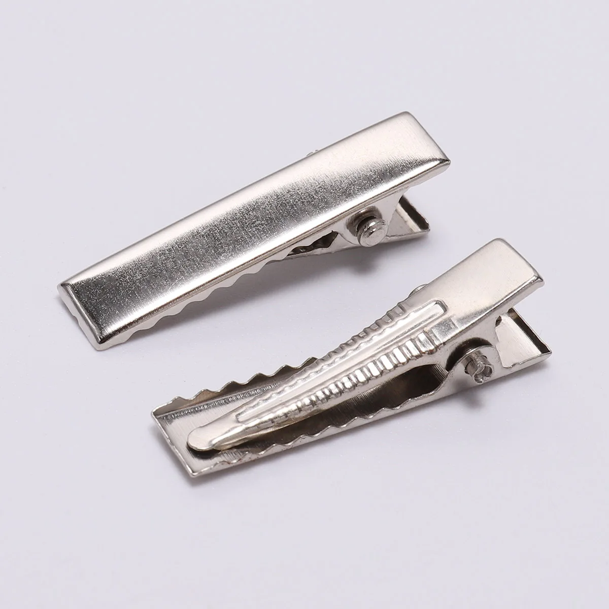 20/50 Stück 30/40/45/55/75/100 mm flache Metall-Einzelzinken-Alligator-Haarnadel-Clip-Basis für DIY-Haarspangen, Schmuckherstellung, Zubehör – Detail 5