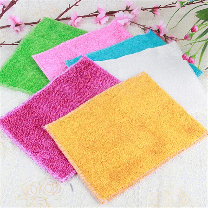 10 Pcs New Arrival Kitchen Cleaner wipping rags efficient Bamboo Fiber Cleaning Cloth home washing dish Cloth