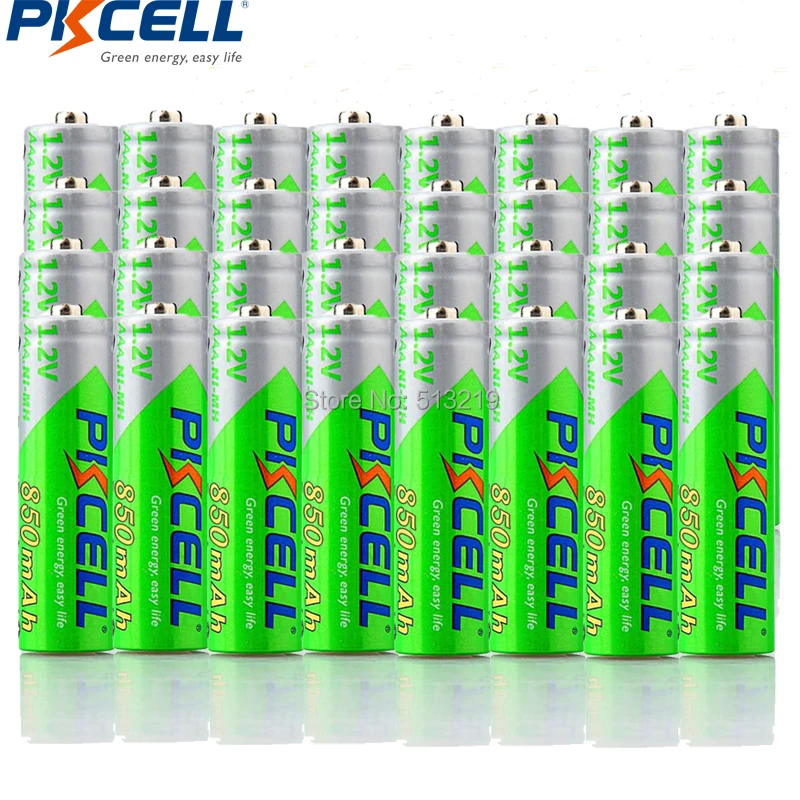 32 szt. Bateria PKCELL AAA 850mah 1.2v NIMH akumulatory AAA aaa niskie samo rozładowywanie batteria