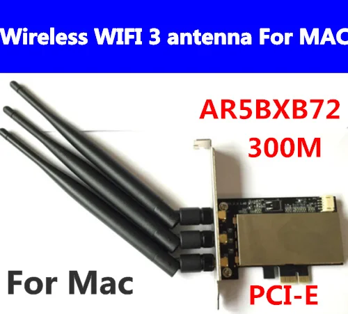 Free Shipping MACPRO AR5BXB72 PCI-E 1X Airport Extreme Dual frequency Wireless WIFI Card 3 antenna For All Mac Pro 2006-2012