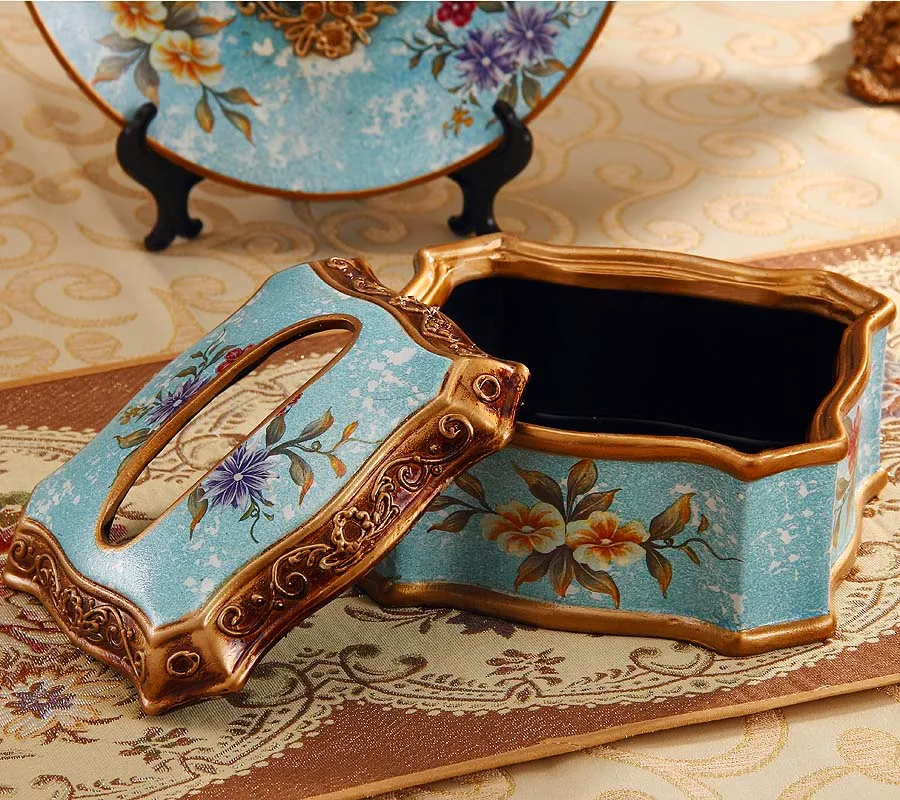 C tissue boxes luxury dining table coffee table fashion ceramic ornaments wedding gift creative personality decoration pumping t