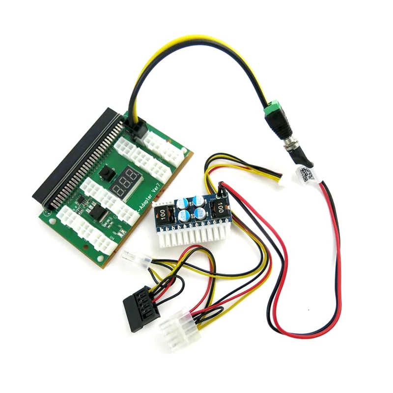 160Watt 24Pin ATX Power Module PICO-PSU DC to PCI-E 6Pin Connector with Molex SATA CPU Cable
