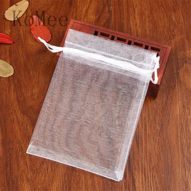 

Wholesale 500pcs/lot White Organza Bags 17x23cm Big Drawable Boutique Jewelry Packaging Bags Wedding Favors Christmas Gift Bag