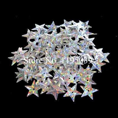 50 그램/몫 15mm 스타 스팽글 컵 느슨한 Paillettes 웨딩 공예 아이 DIY 액세서리 1 중간 구멍 레이저 실버