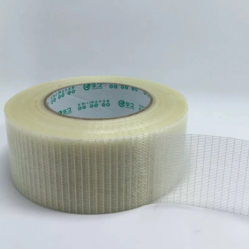 25M Grid Fiber Tape Toy Airplane Model Super Strong Mesh Single-Sided Tape Wear-Resistant Glass Fiber Strong Reinforced Tape