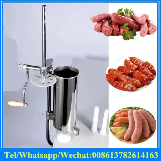 

stainless steel Hand Crank Sausage Stuffer manual sausage filler machine,sausage making machine,vertical s/s sausage stuffer