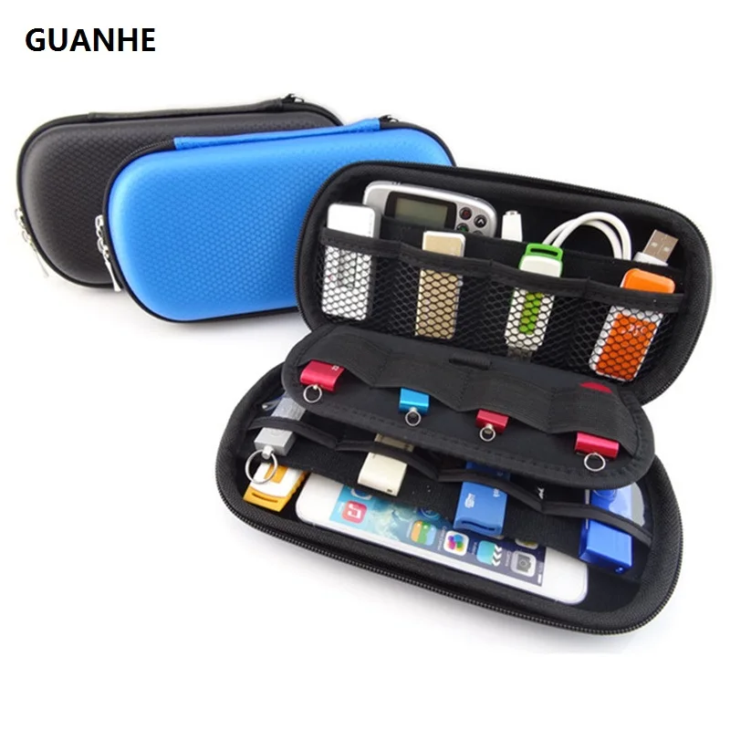 GUANHE HDD – sac de rangement de voyage pour gadgets numériques, pour disque U, câble de données USB, carte SD, téléphone, sac pour disque dur externe électronique