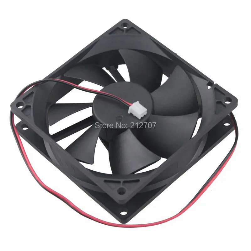 Gdstime 92mm x 25mm DC 12V 2Pin Ball Bearing Computer Cooling Fan for PC Case CPU Cooler