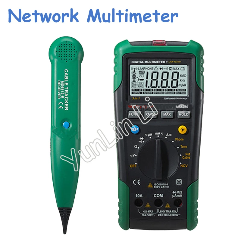 2pcs/lot Digital Multi-Meter & Network Lan Tone Phone Cable Track Tester MS8236