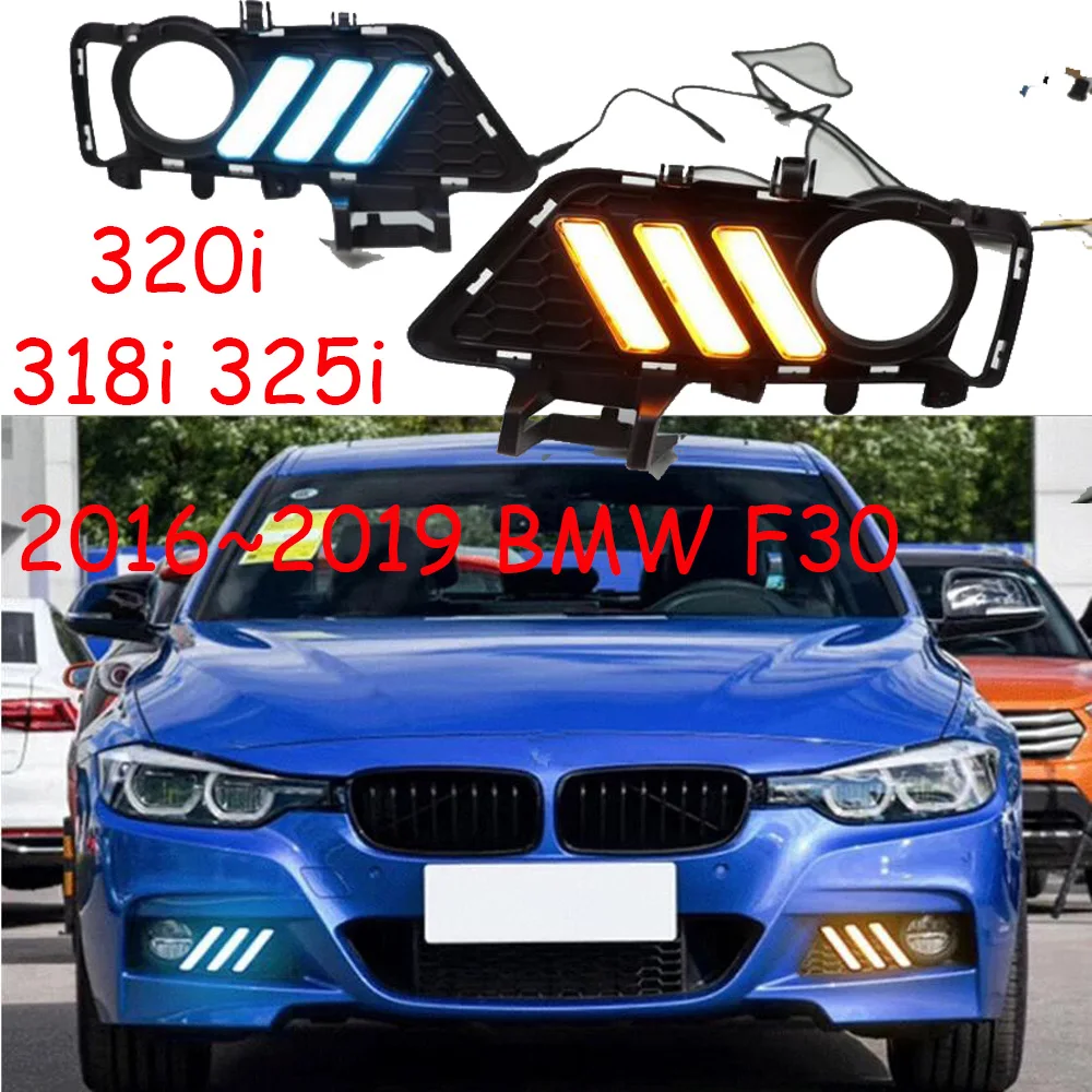 

1set LED daytime running lights for car accessories BMW F30 318i 320i 325i 2016~2019year front fog lamp drl bumper light