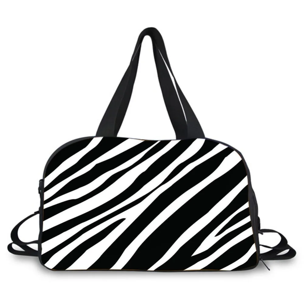 leopard zebra tiger-stripe design duffle bag luggage travel high quality canvas fabric women bag weekend dance bag