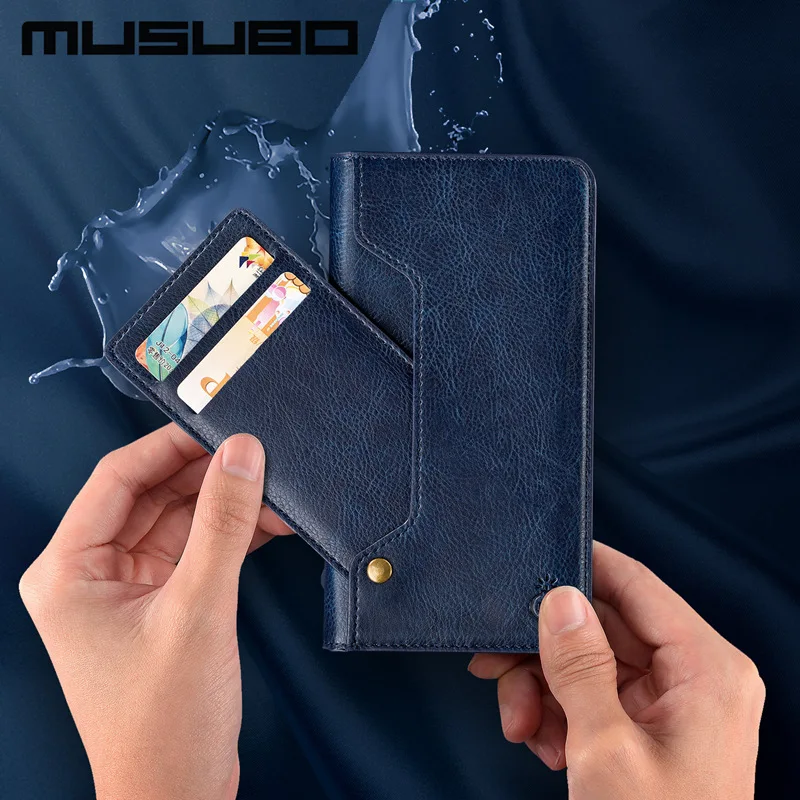 Musubo Luxury Leather Case For Samsung Galaxy S8 Plus S8+ Note 8 Cases Cover For iPhone Xs Max 11 Pro 8 Plus 6s  Stand Card Slot