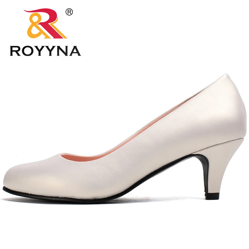 ROYYNA-zapatos de tacón de talla grande para mujer, calzado Sexy con punta redonda, suave, colorido, para primavera y otoño, envío gratis