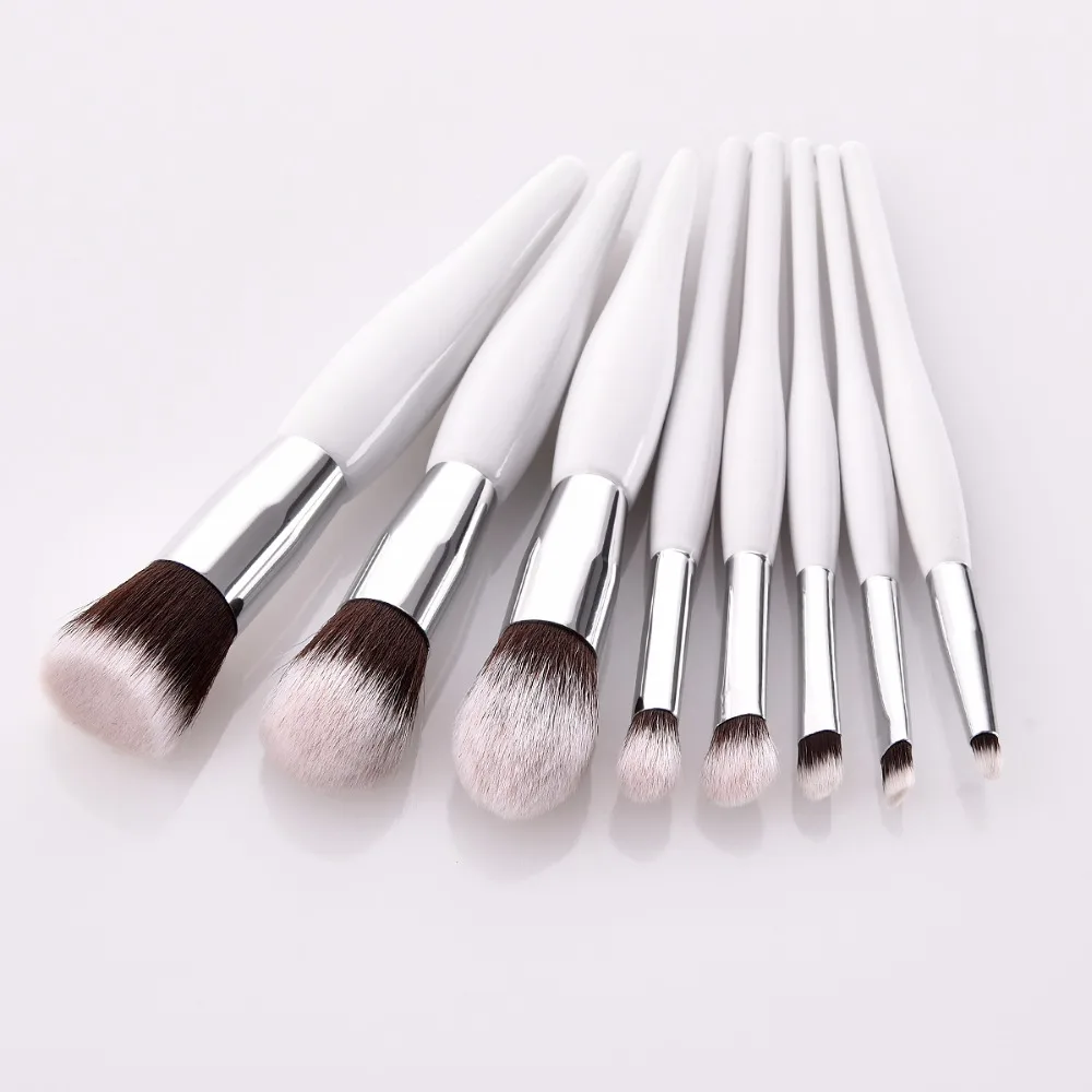 Professional 8pcs Foundation Makeup Brush Set tools Make-up Toiletry Kit Wool Make Up Brush Set Soft Synthetic Hair pinceis