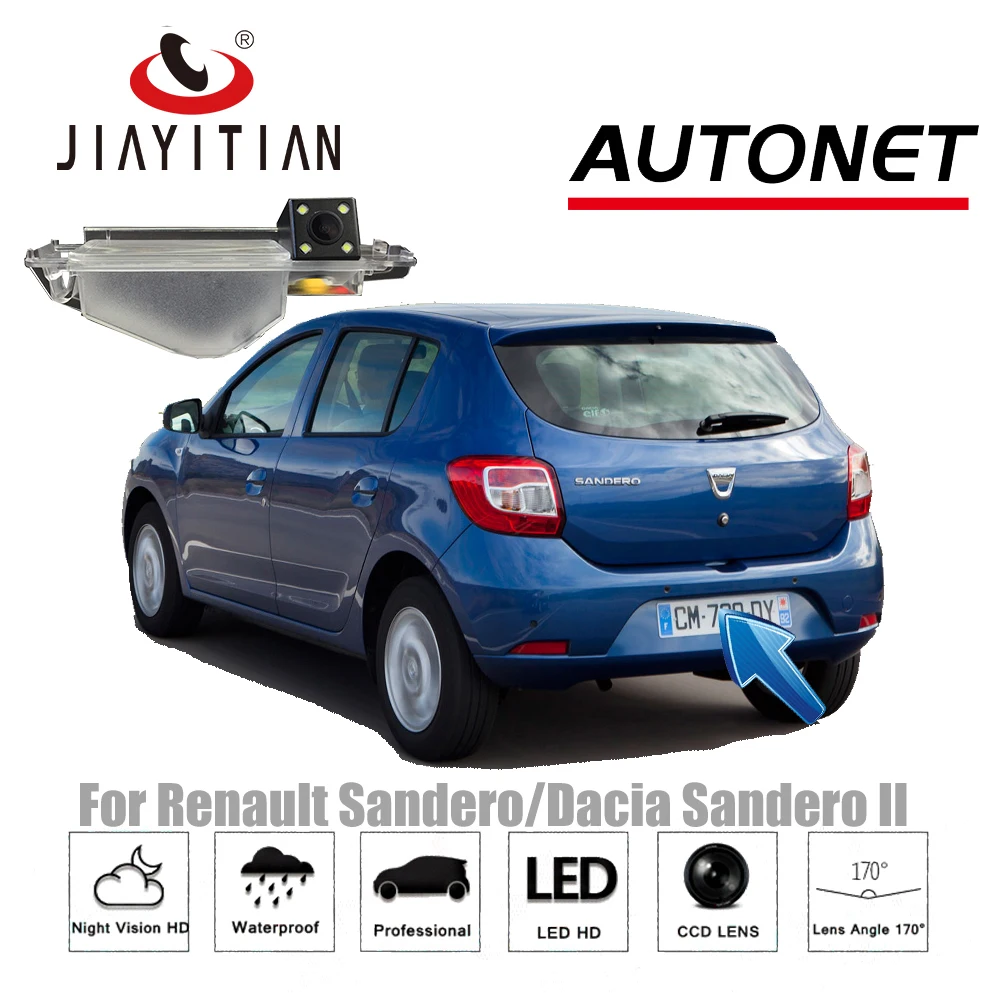 JiaYiTian Rear view Camera For Renault Sandero/Dacia Sandero II Stepway 2 2012~2020 Backup Reverse Camera license plate camera