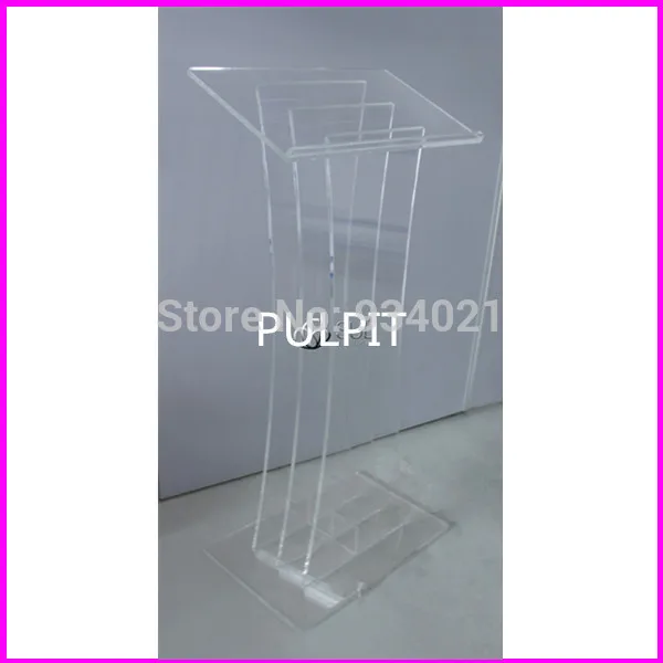 Free Shipping Clear Lectern, Acrylic Podium, Plexiglass Church Pulpit plexiglass