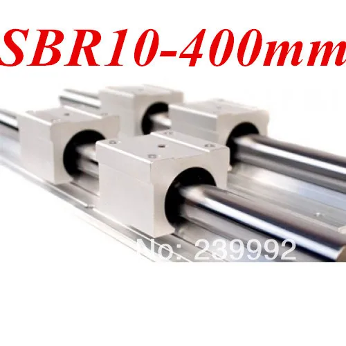 2pcs/lot SBR10 rail L400mm 10mm linear guide cnc router part linear rail 10mm