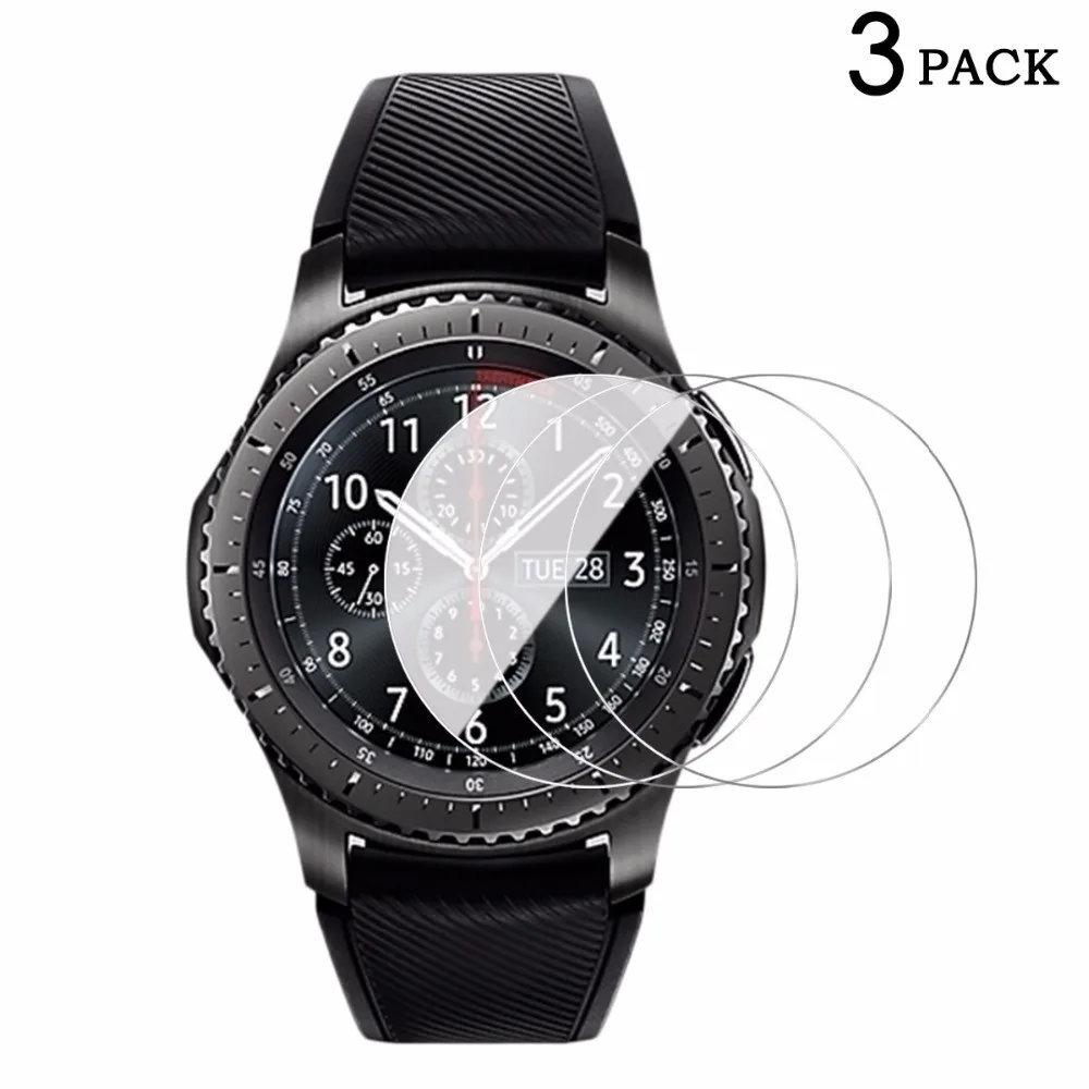 For Gear S3 Classic Glass Screen Protector SUNDATOM Tempered Glass for Samsung Gear S3 frontier LTE 2.5D Round Edge Anti-scratch