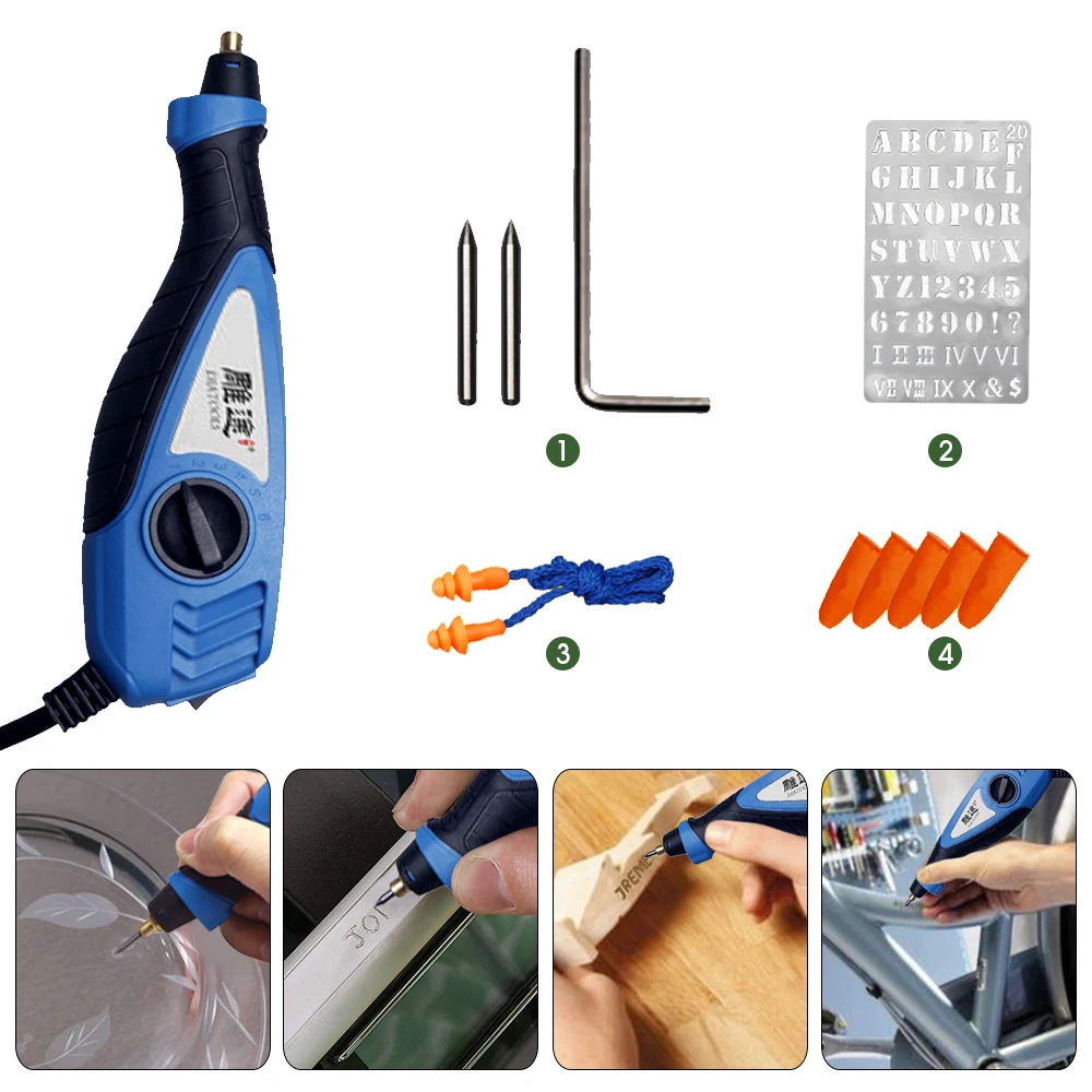 25W Điện Bút Khắc Chữ 220V Máy Khoan Dụng Cụ Điện Có Điều Chỉnh Tốc Độ Cho Khắc Đá/Gỗ/Kim Loại/Thủy Tinh/Nhựa