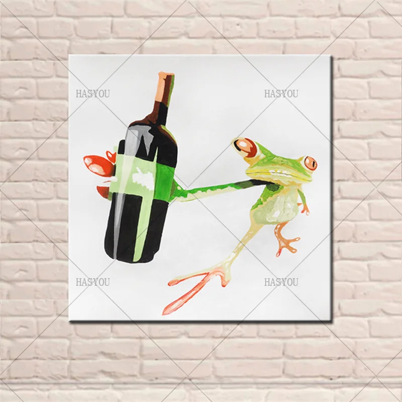 

2017 Big Size High Quality Handpainted Frog Oil Painting on Canvas wall Art picture Room Decoration Beautiful Picture no Framed