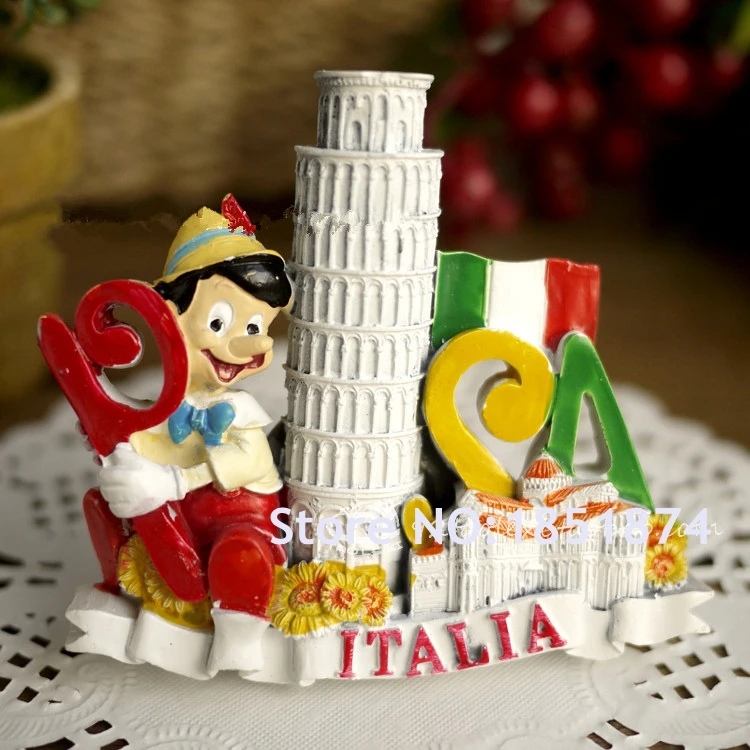 Hot Sale Creative Italy Pisa Leaning Tower 3D Fridge Magnet Tourism Souvenirs Refrigerator Magnetic Stickers Home Decortion