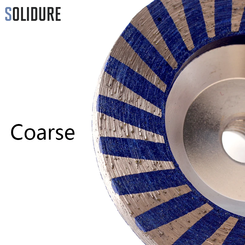 4 pollice Coarse # rettifica riempito di resina di alluminio ruote tazza diamante con Alluminio backer per la molatura di pietra, cemento e piastrelle