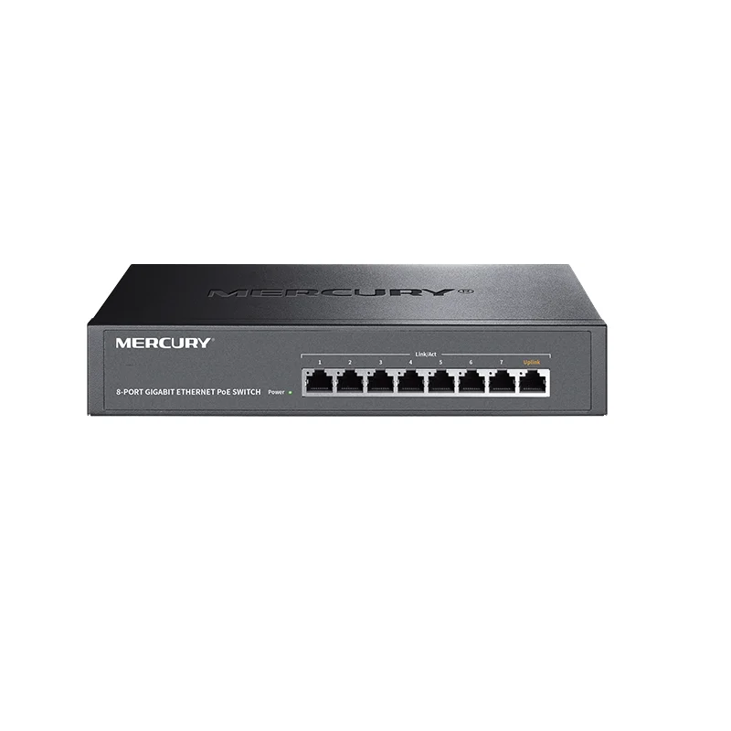 

8 Ports 7 PoE 128W Gigabit POE switch Standard POE power 10/100/1000Mbps desktop switch hub network Full/Half duplex