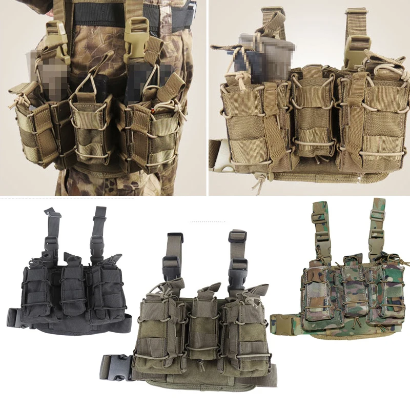 

M4/m14/ak Multifunctional Legs Hanging Ammunition Bag Military Army Tactical Gear Molle 1000d Wear-resistant Airsoft Hunting Bag