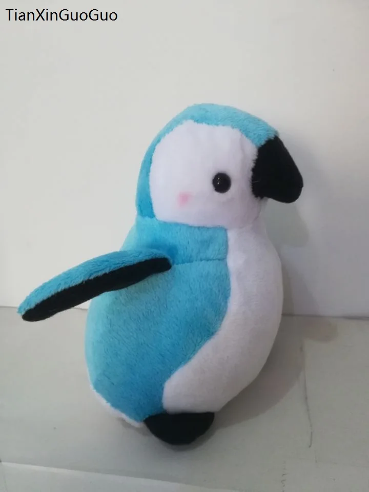 Petit jouet en peluche pingouin bleu de 17cm, poupée douce pour bébé, cadeau d'anniversaire s2112