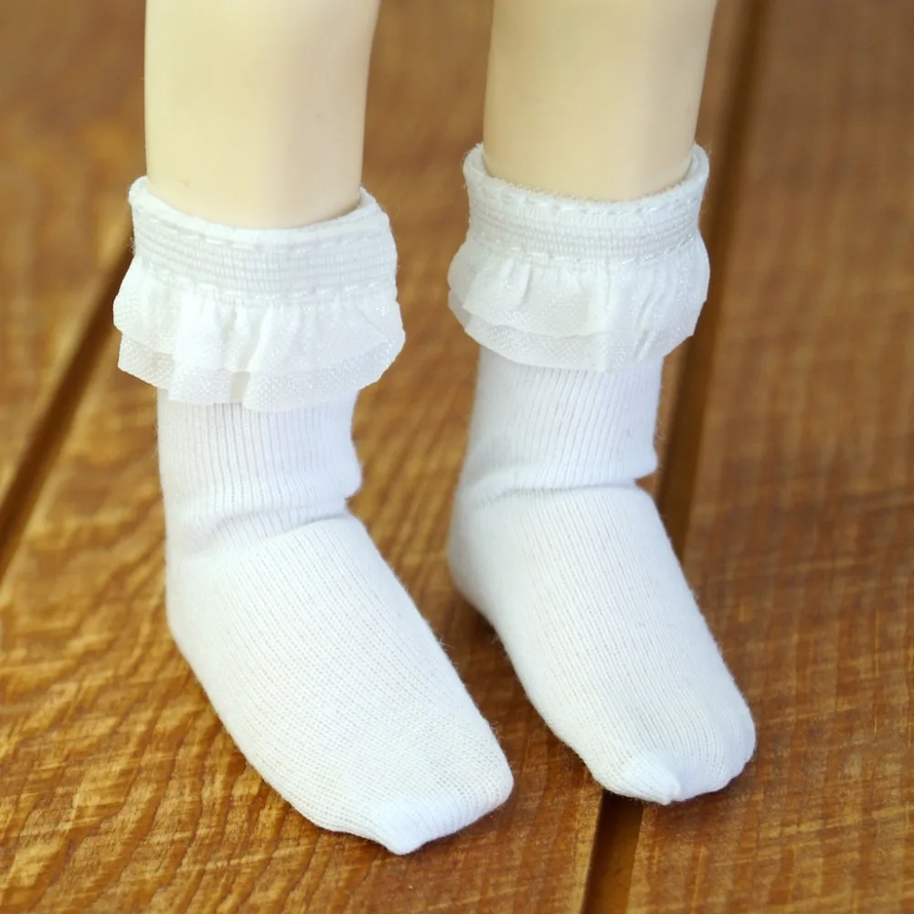 

BJD Doll 1/6 BJD Socks White Short Socks Protective Socks For 11"27CM 1/4 1/3 Yosd SD MSD DK DZ AOD DD